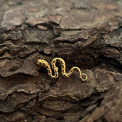 18k Golden Snake Earring