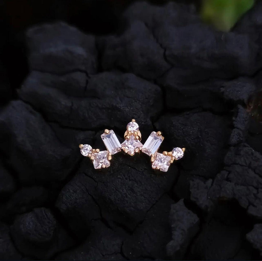 18k Golden Tiara Earring