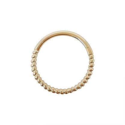 14k Gold Braided Clicker