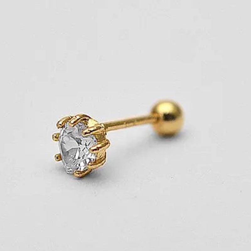 14k Golden Heart Earring