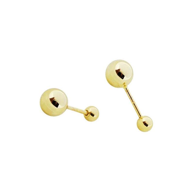 14k Double Phase Ball Earring