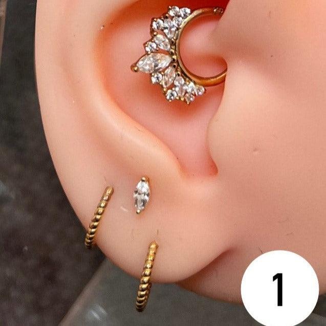 14k Gold Braided Clicker