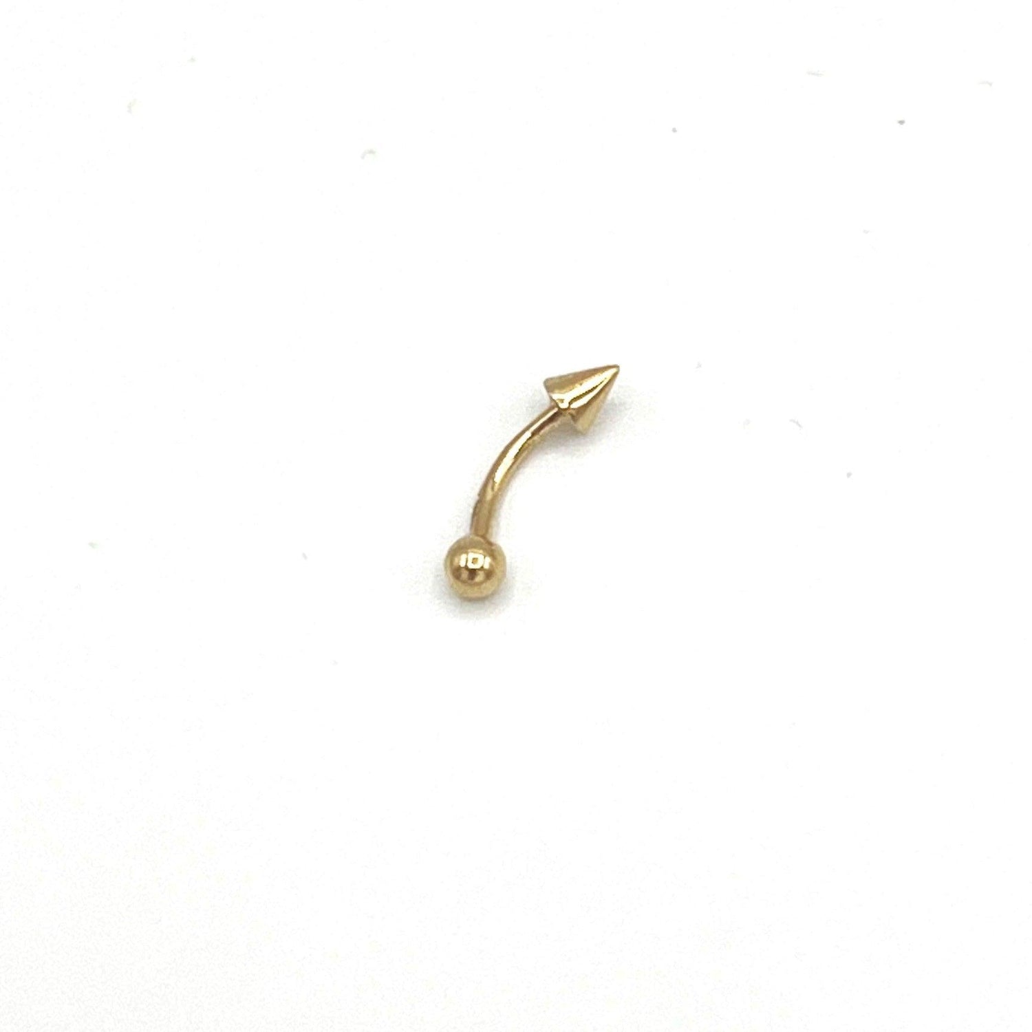 18k gold Ball Spike Curved